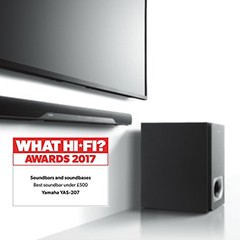 获奖信息：UG环球搭载DTS Virtual:X?技术的新款回音壁YAS-207 荣获What Hi-Fi?五星好评